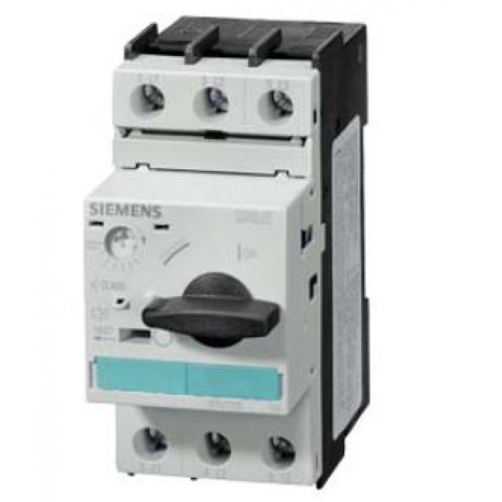 DISJUNTOR MOTOR TRIPOLAR, CORRENTE AJUSTÁVEL 1,8 A 2,5A, MODELO 3RV10 21-1CA10, LINHA 3RV10, FAB. SIEMENS.