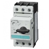 DISJUNTOR MOTOR TRIPOLAR, CORRENTE AJUSTÁVEL 3,5 A 5A, MODELO 3RV10 21-1FA10, LINHA 3RV10, FAB. SIEMENS.