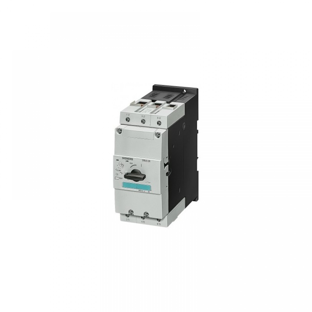 DISJUNTOR MOTOR TRIPOLAR, CORRENTE AJUSTÁVEL 70 A 90A, MODELO 3RV10 41-4LA10, LINHA 3RV10, FAB. SIEMENS.