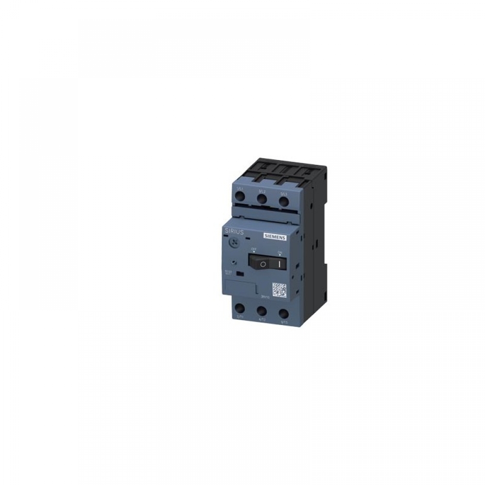 DISJUNTOR MOTOR TRIPOLAR, CORRENTE AJUSTÁVEL 0,7 A 1A, MODELO 3RV10 11-0JA10, LINHA 3RV10, FAB. SIEMENS.
