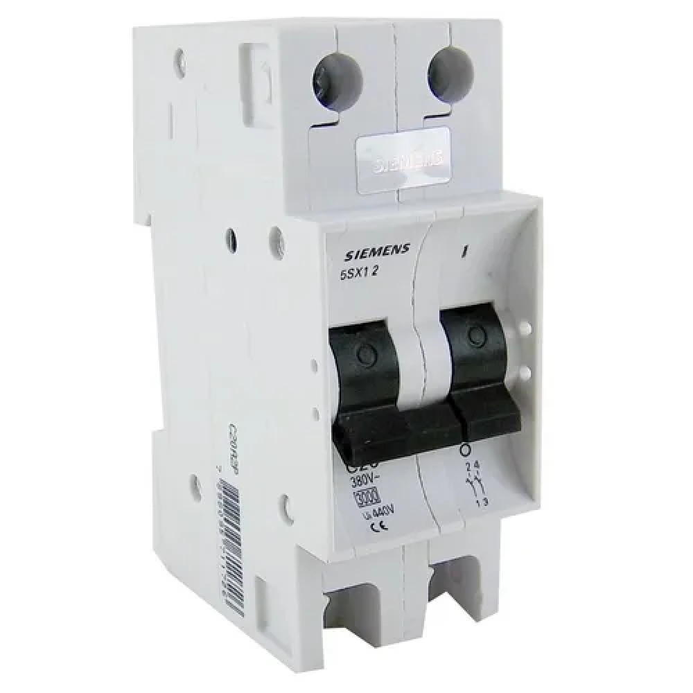 DISJUNTOR BIPOLAR, 25A, C, MODELO 5SX1 225-7, FAB. SIEMENS.