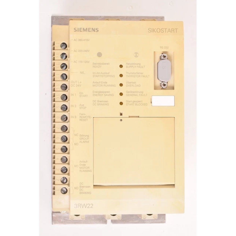 SOFT-STARTER DE 7A, 3RW22 21-1AB15, FAB. SIEMENS.