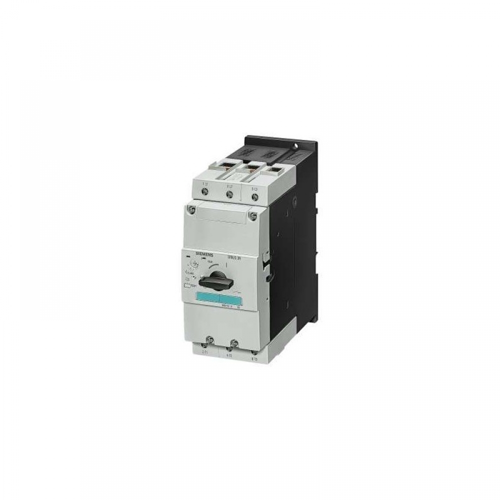 DISJUNTOR MOTOR TRIPOLAR, CORRENTE AJUSTÁVEL 36 A 50A, MODELO 3RV10 41-4HA10, LINHA 3RV10, FAB. SIEMENS.