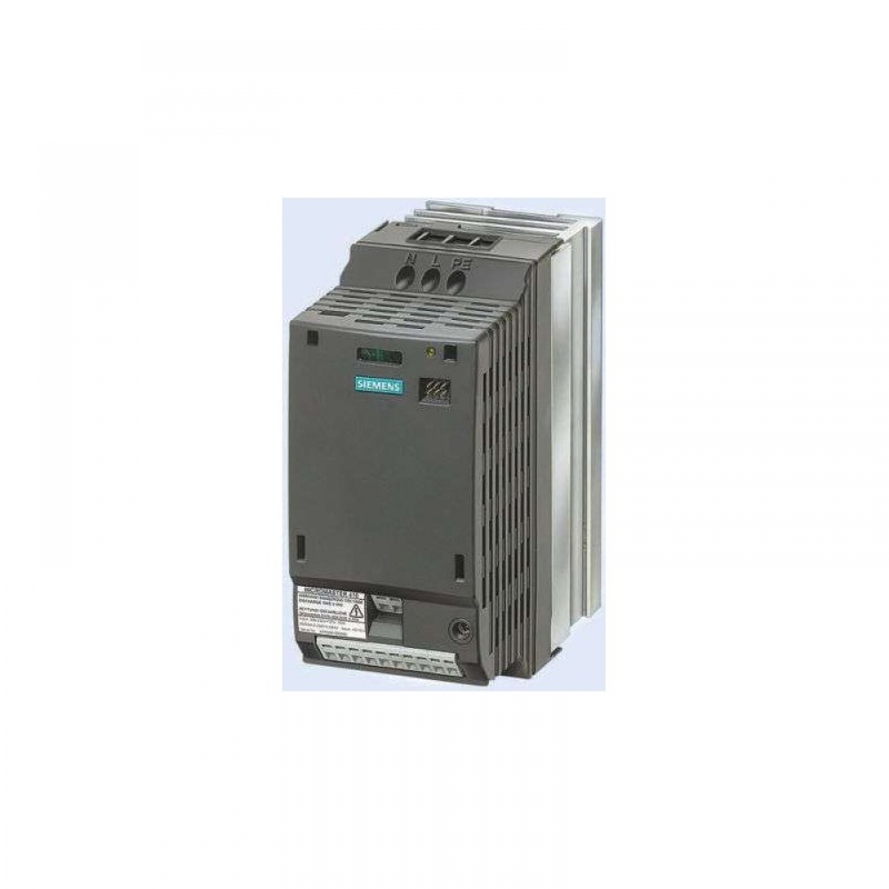 INVERSOR DE FREQUÊNCIA POTÊNCIA 0,75CV, TENSÃO 110VCA, CORRENTE 3,2A, MODELO 6SE6410-2UA15-5BA0, FAB. SIEMENS.