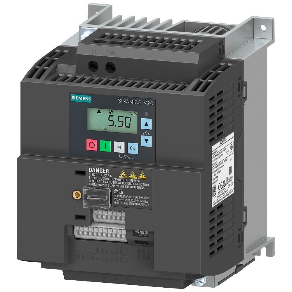 INVERSOR DE FREQUÊNCIA, NOMINAL 13,6A, 3CV, 240VCA, MODELO 6SL3210-5BB23-0UV1, FAB. SIEMENS.