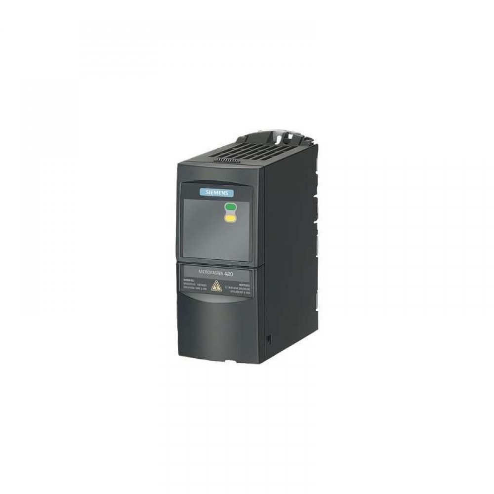 INVERSOR DE FREQUÊNCIA, NOMINAL 0,9A, 0,12KW, 220-240VCA, MODELO 6SE6440-2AB11-2AA1, LINHA MICROMASTER 440, FAB. SIEMENS.
