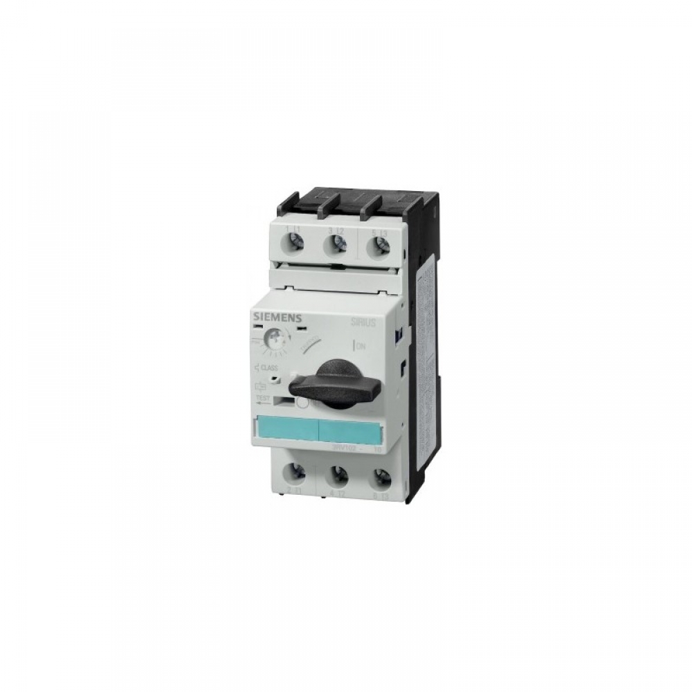DISJUNTOR MOTOR TRIPOLAR, CORRENTE AJUSTÁVEL 1,4 A 2A, MODELO 3RV10 21-1BA10, LINHA 3RV10, FAB. SIEMENS.