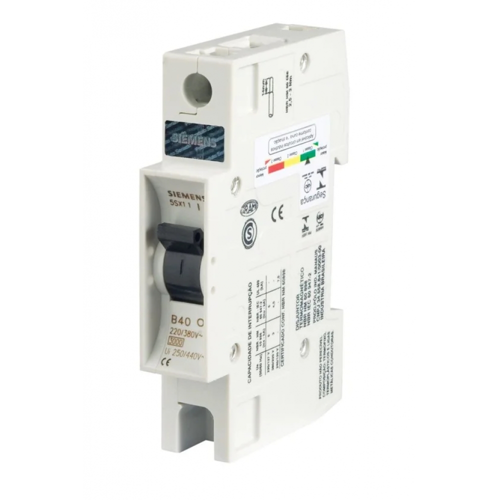DISJUNTOR MONOPOLAR, 16A, B, MODELO 5SX1 116-6, FAB. SIEMENS.