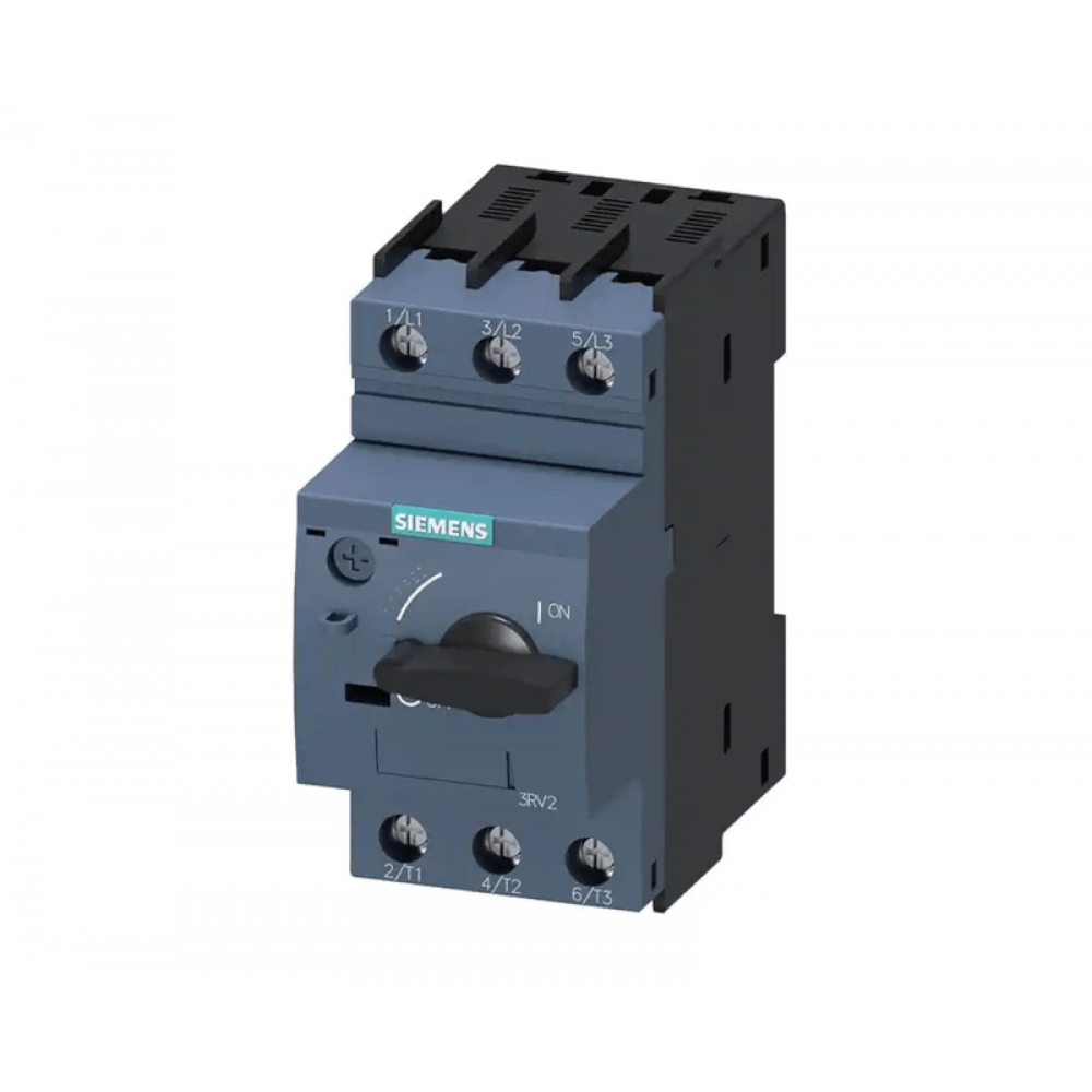 DISJUNTOR TRIPOLAR PARA MANOBRA E PROTECAO DE MOTORES, MODELO 3RV20 21-4DA10, LINHA 3RV20, FAB. SIEMENS.