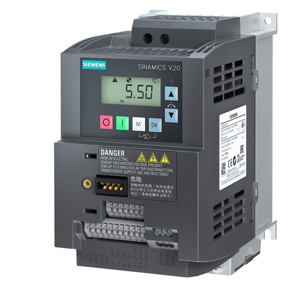 Inversor Frequência Siemens V20 1CV 6A 220V Monofásico