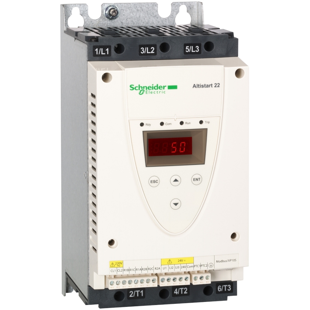 SOFT-STARTER MICROPROCESSADO, 230 A 440V ICL 32A, MODELO ATS22D32Q, FAB. SCHNEIDER.